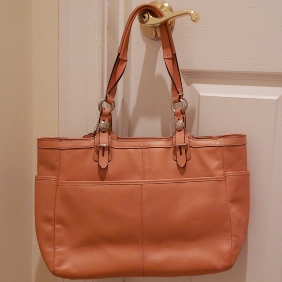 Coach Orange Leather Purse - Picture 2 of 4